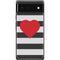 Black And White Striped Heart Google Pixel 6 Skin
